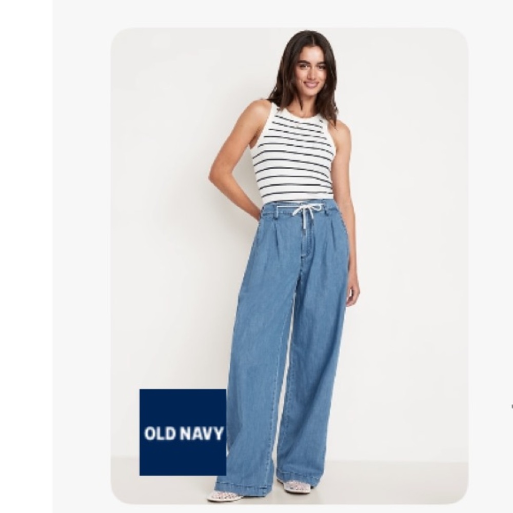 Old Navy Wide-Leg Drapey Jeans - Blue